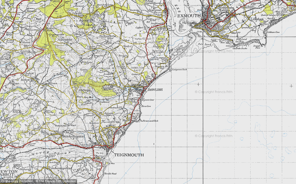 Old Map of Dawlish, 1946 in 1946