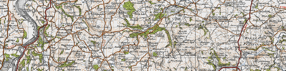 Old map of Dawn in 1947