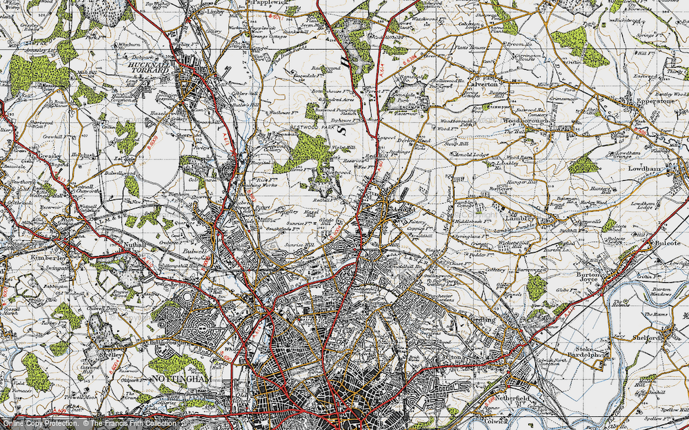 Old Map of Daybrook, 1946 in 1946