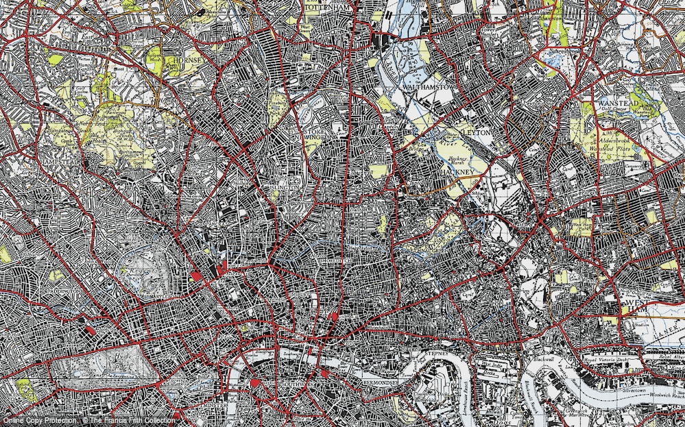 Old Map of De Beauvoir Town, 1946 in 1946