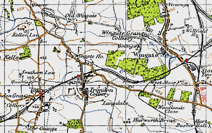 Old map of Deaf Hill in 1947