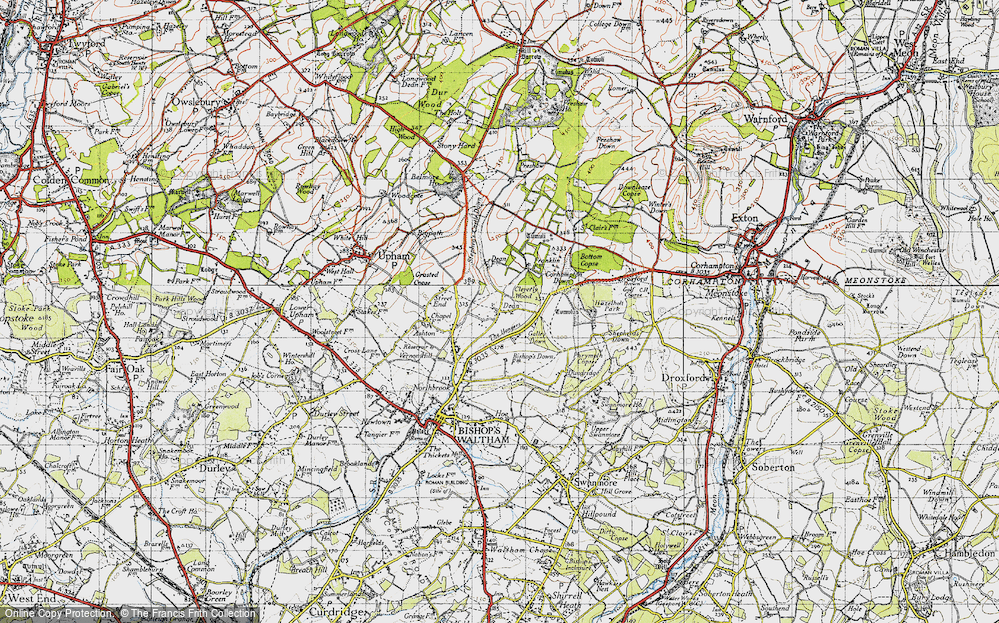 Old Map of Dean, 1945 in 1945