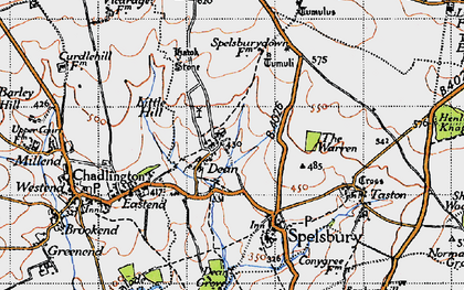 Old map of Dean in 1946