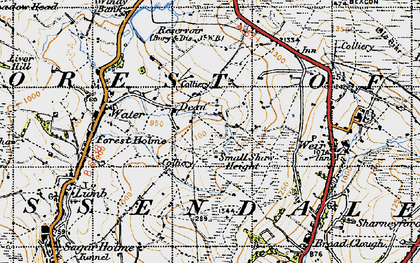 Old map of Dean in 1947
