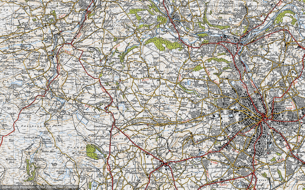 Old Map of Dean Lane Head, 1947 in 1947