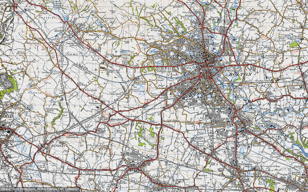 Old Map of Deane, 1947 in 1947