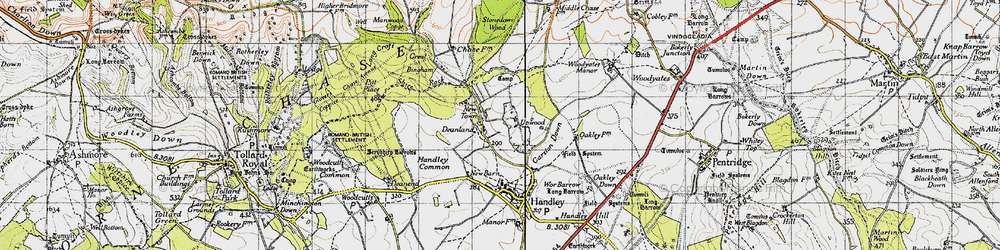 Old map of Deanland in 1940