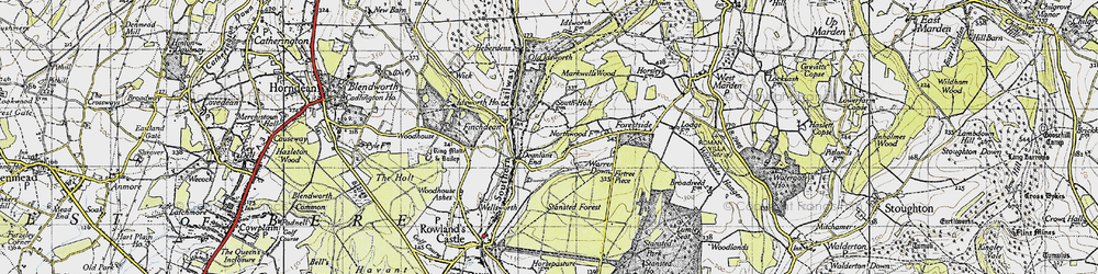 Old map of Idsworth in 1945