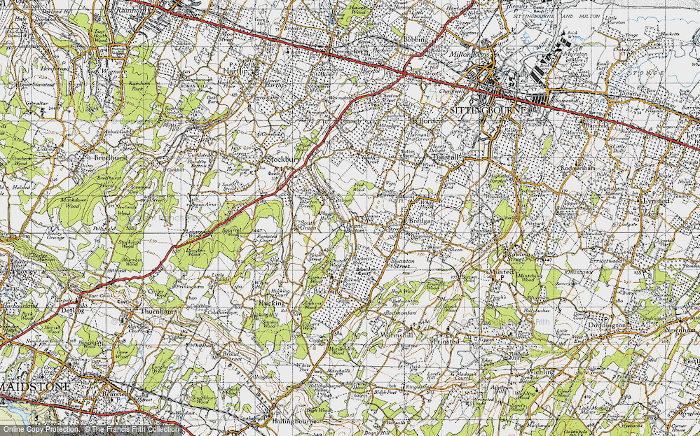 Old Map of Deans Bottom, 1946 in 1946