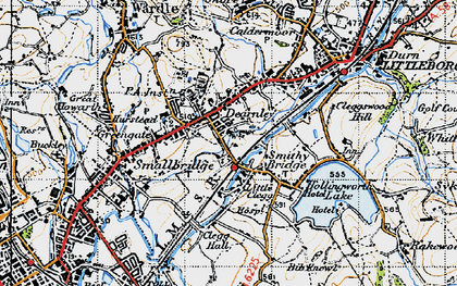 Old map of Dearnley in 1947