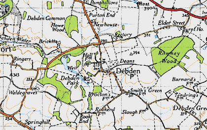 Old map of Debden in 1946