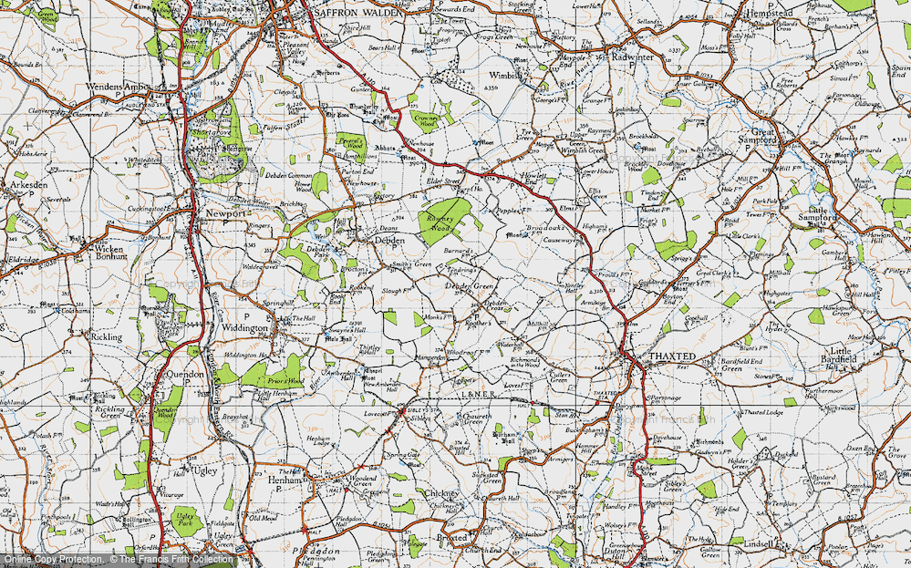 Old Map of Debden Green, 1946 in 1946