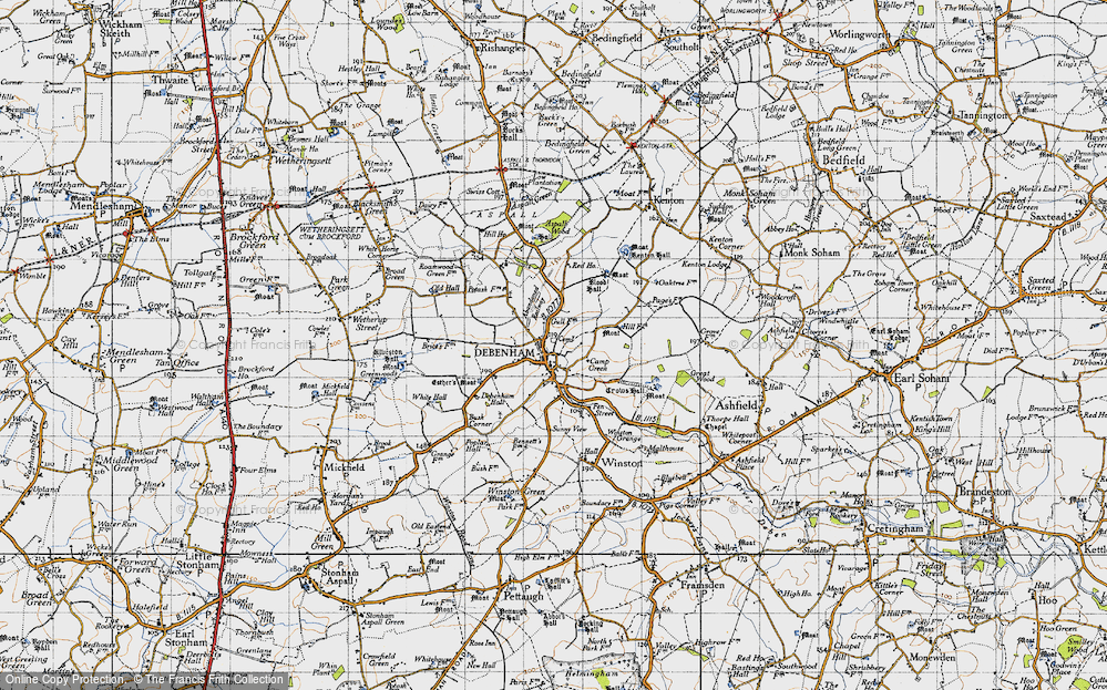 Old Map of Debenham, 1946 in 1946