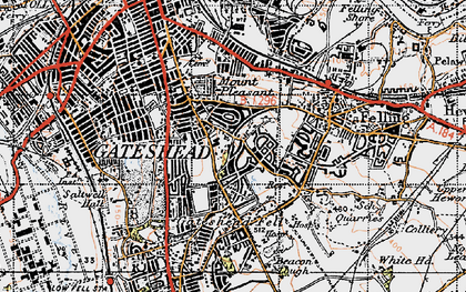 Old map of Deckham in 1947