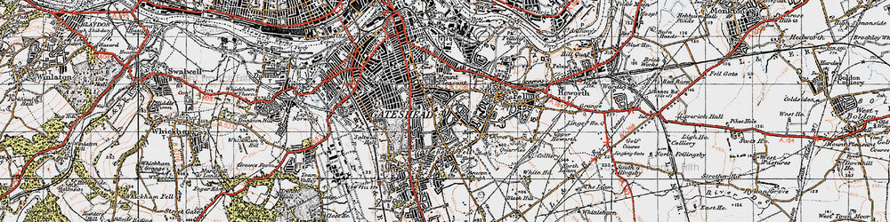 Old map of Deckham in 1947