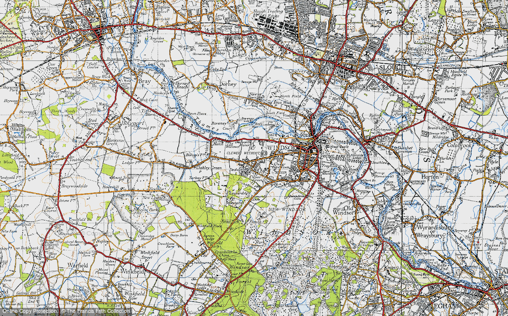 Old Map of Dedworth, 1945 in 1945