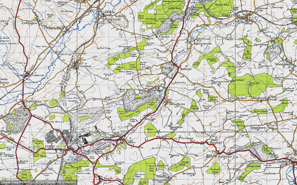 Old Map of Deene, 1946 in 1946
