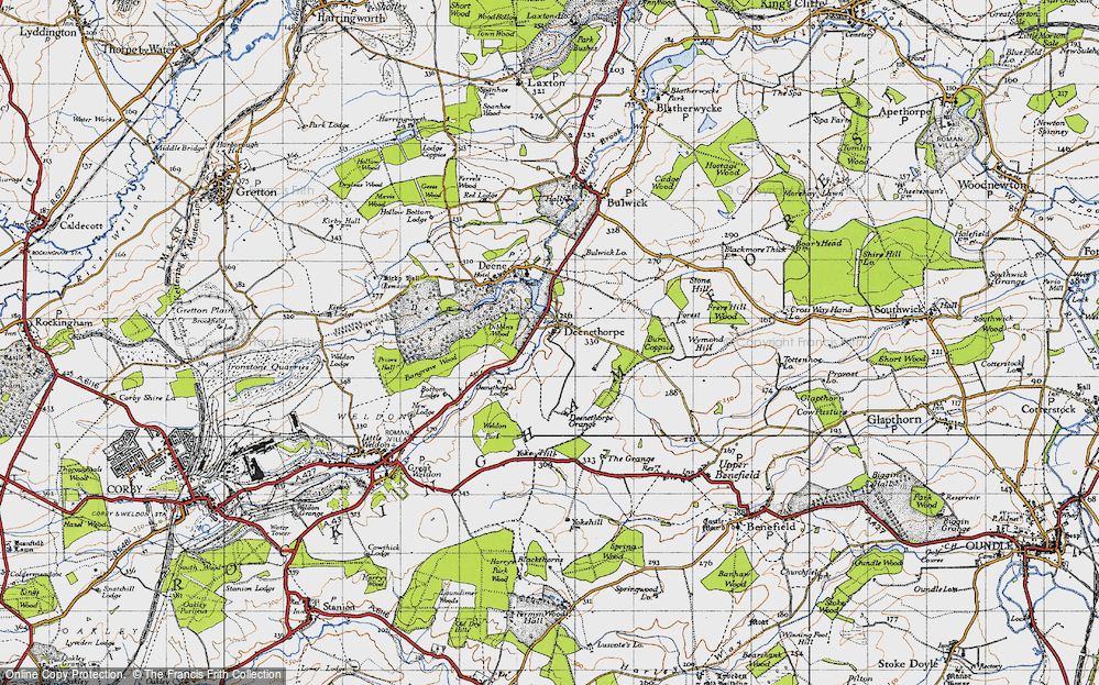 Old Map of Historic Map covering Yoke Hill in 1946