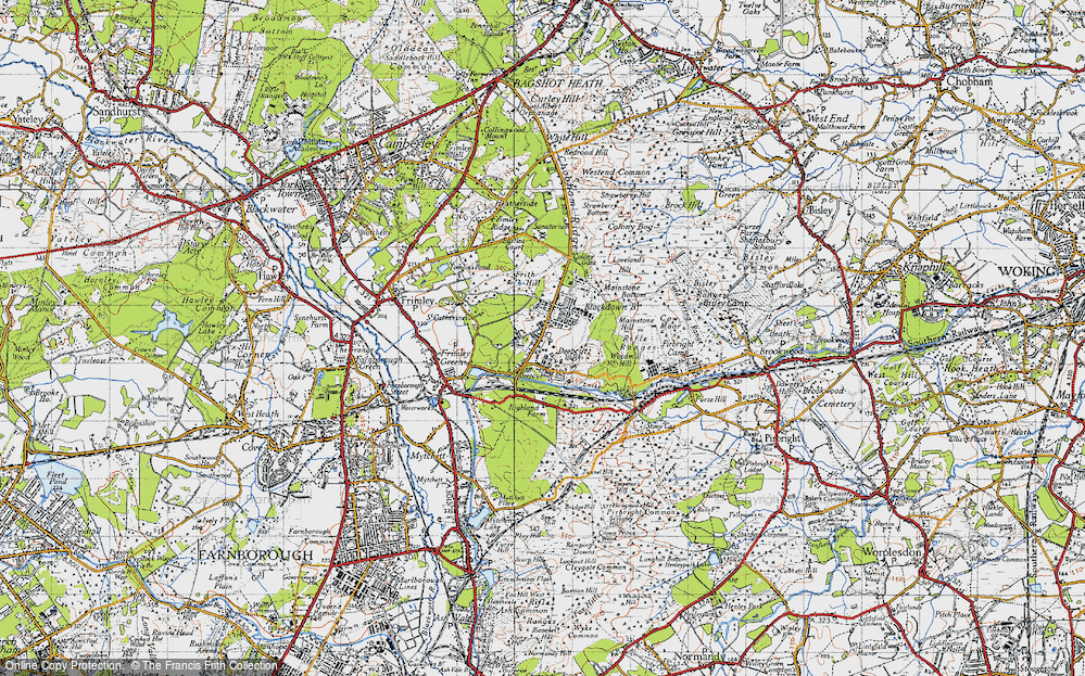 Old Map of Deepcut, 1940 in 1940