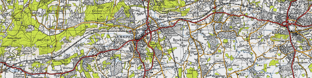 Old map of Deepdene in 1940
