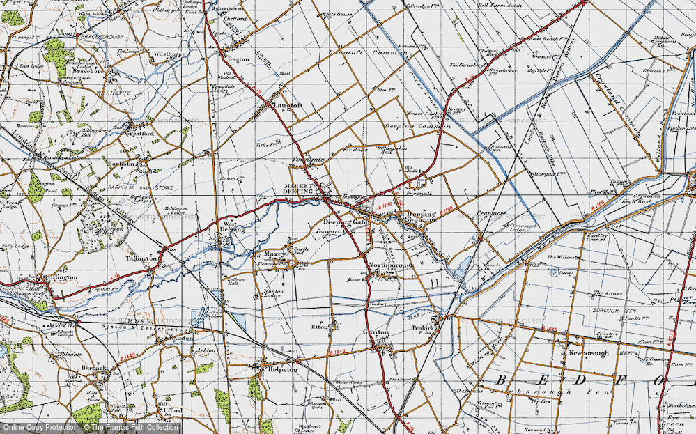 Old Map of Deeping Gate, 1946 in 1946