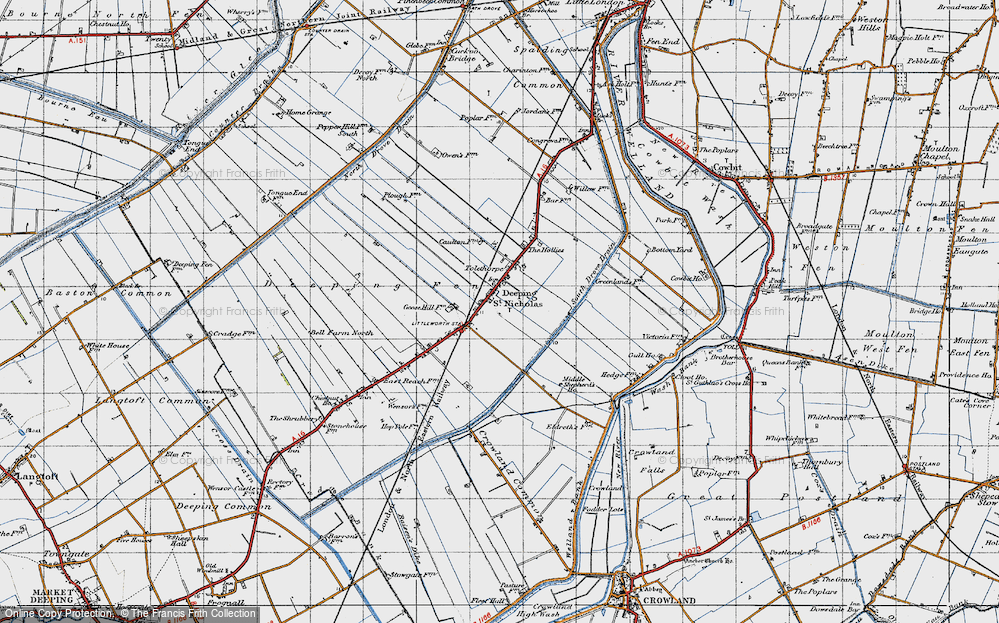 Historic Ordnance Survey Map of Deeping St Nicholas, 1946