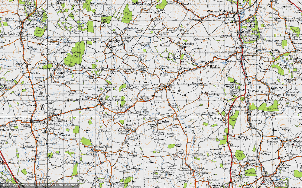 Old Map of Deer's Green, 1946 in 1946