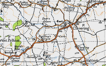 Old map of Deer's Green in 1946