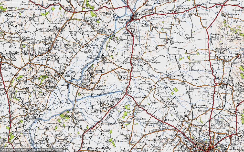 Old Map of Deerhurst Walton, 1947 in 1947