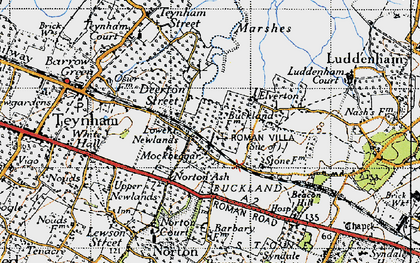 Old map of Deerton Street in 1946