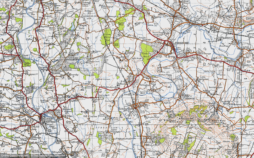 Old Map of Defford, 1946 in 1946