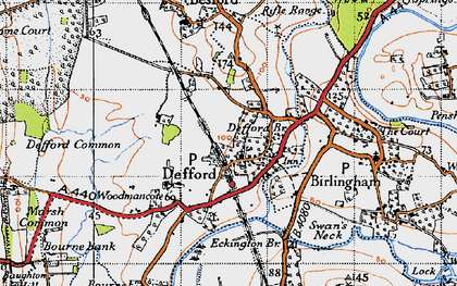 Old map of Defford in 1946