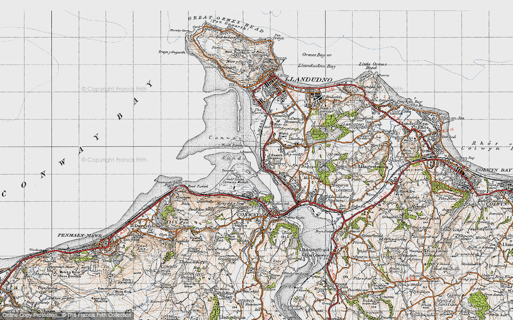 Old Map of Deganwy, 1947 in 1947