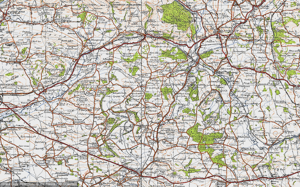Old Map of Degar, 1947 in 1947