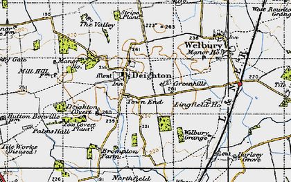 Old map of Deighton Grange in 1947