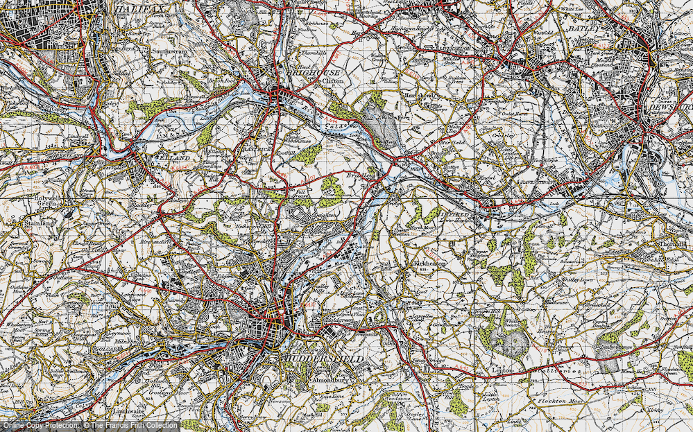 Old Map of Deighton, 1947 in 1947