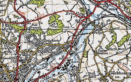 Old map of Deighton in 1947