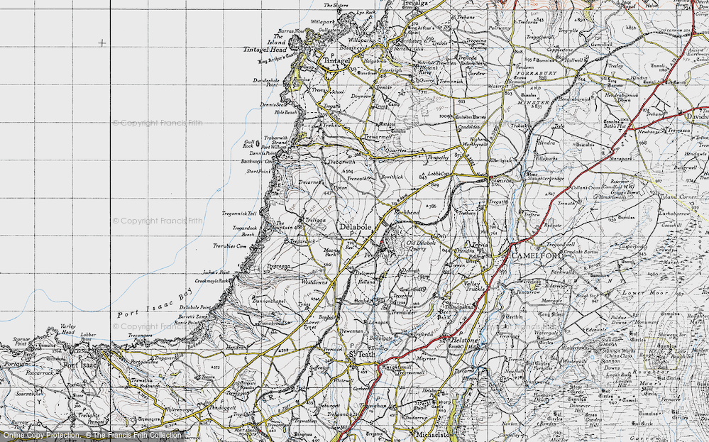 Old Map of Delabole, 1946 in 1946
