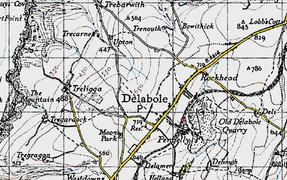 Old map of Delabole in 1946