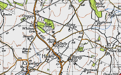 Old map of Delly End in 1946
