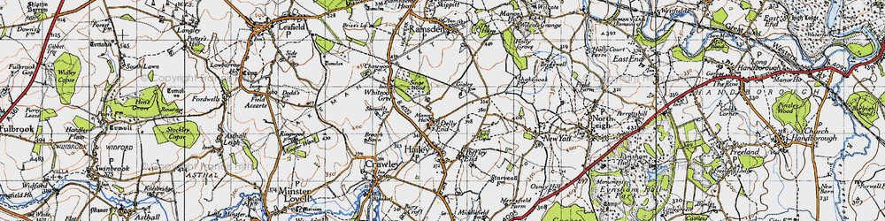 Old map of Delly End in 1946