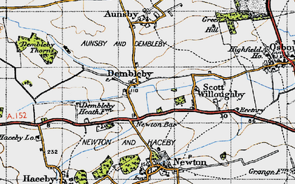 Old map of Dembleby in 1946