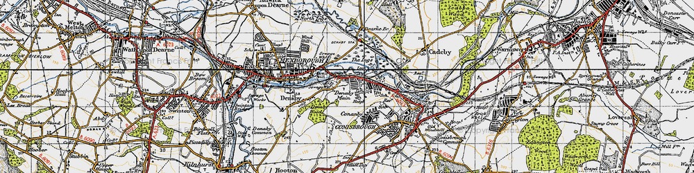 Old map of Denaby Main in 1947