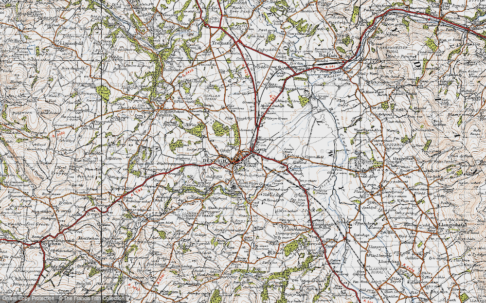 Old Map of Denbigh, 1947 in 1947