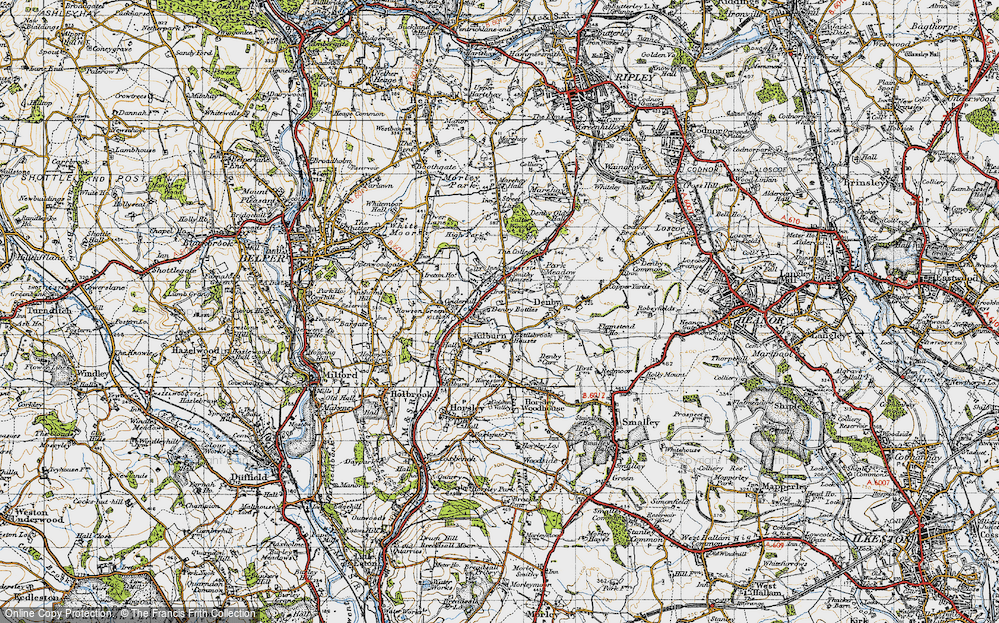Old Map of Historic Map covering Bottlebrook Houses in 1946