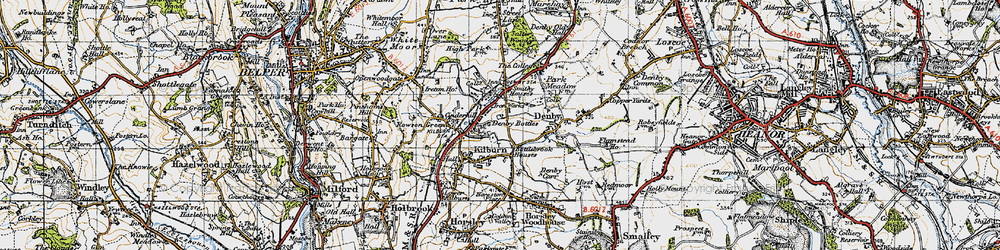 Old map of Denby Bottles in 1946