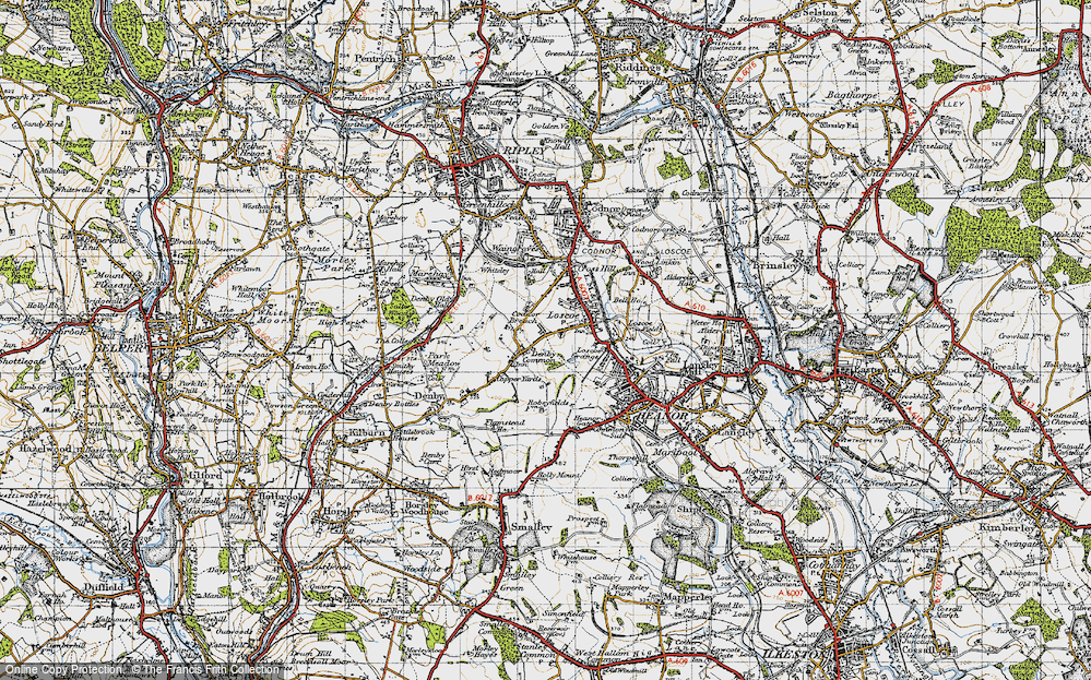 Old Map of Denby Common, 1946 in 1946