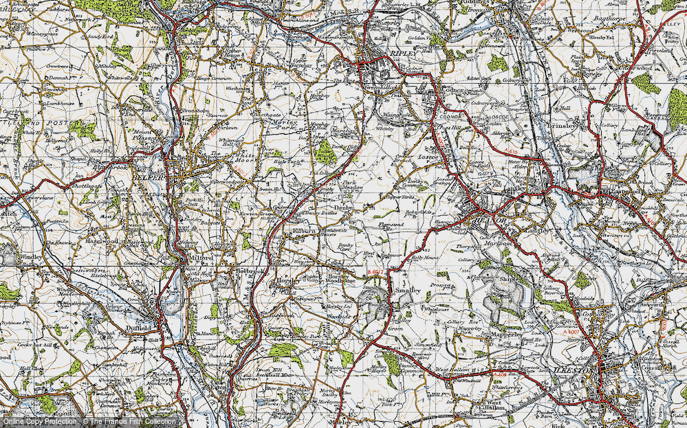 Old Map of Denby Village, 1946 in 1946