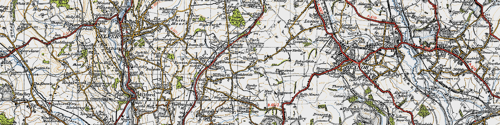 Old map of Denby Village in 1946
