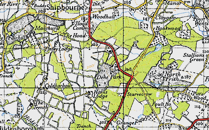 Old map of Dene Park in 1946